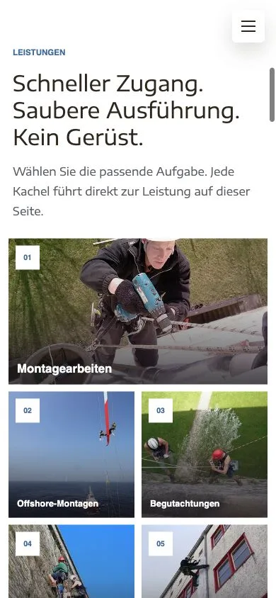 Mobile-Screenshot von Handwerk im Seil