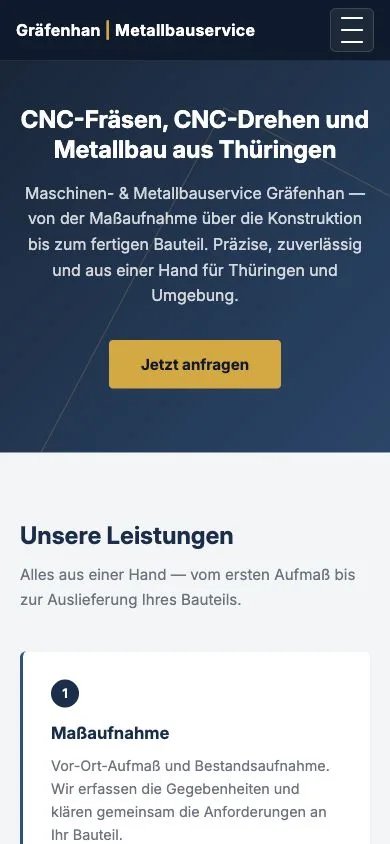 Mobile-Screenshot von Maschinen- & Metallbauservice Gräfenhan